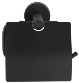 WENKO 24241100-BOSIO BLACK WC-papírtartó 15x13,5 cm rozsdamentes acél/ezüst