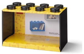 Brick 8 gyerek fekete fali polc - LEGO®