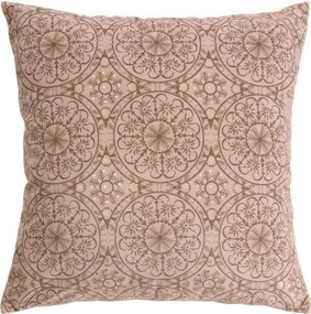 Párnahuzat 45x45 púder bézs rozettás bársony