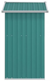 zöld horganyzott acél kerti fészer 126x97,5x177 cm