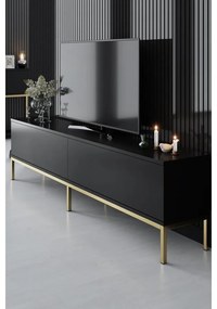 TV szekrény Lord - Black, Gold