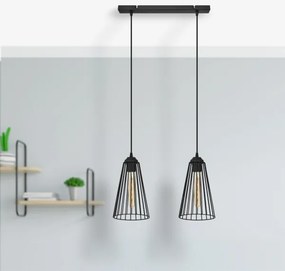 Csillár zsinóron TORRI 2xE27/15W/230V fekete