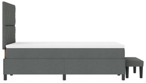Box Spring ágy matraccal és paddal sötétszürke 120x200 cm