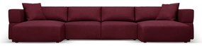 Borvörös sarokkanapé ("U" alakú) Esther – Milo Casa