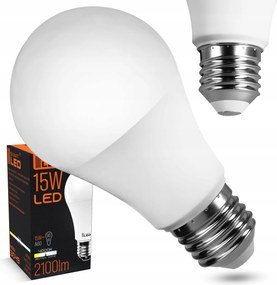 Izzó E27 Led 15W Erős A60 Nem villogó Nw 2100lm Fényes 140lm/W