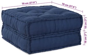 Párna Kék 70 x 70 x 36 cm Poliészter