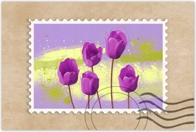 Poszterek 90x60 Virágos lila Virágok