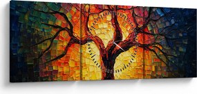 Kép - Az élet fája mozaikban (órával) (90x30 cm)