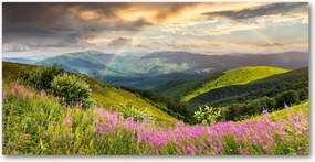 Fotó kép edzett üveg Hegyi tájkép 140x70