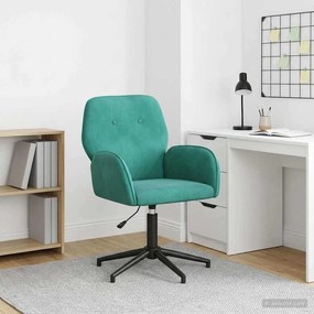 vidaXL forgatható íróasztali szék 54 x 55 x 90 cm Türkiz Bársony