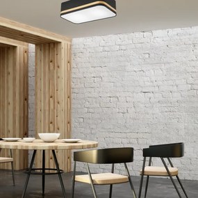 Mennyezeti lámpa SIRJA SQUARE STRIPE 2xE27/15W/230V fekete/arany