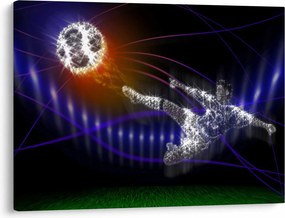 A kép egy futballista egy ugrás (70x50 cm)