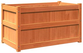 viaszbarna tömör fenyőfa kerti virágláda 90 x 50 x 50 cm
