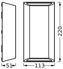 Ledvance -LED Kültéri fali lámpa ENDURA STYLE IDAR 2xLED/3,75W/230V IP65