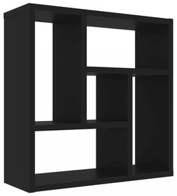 fekete szerelt fa fali polc 45,1 x 16 x 45,1 cm