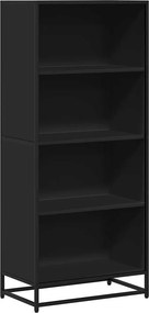 vidaXL fekete szerelt fa könyvszekrény 60 x 35 x 139 cm