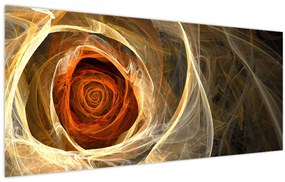 Kép - Absztrakt rózsák tüzes színekben (120x50 cm)