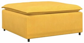 világossárga moduláris kanapé lábzsámoly modul 100x100x48 cm