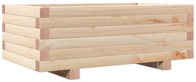 tömör fenyőfa kerti virágtartó 70x40x26,5 cm