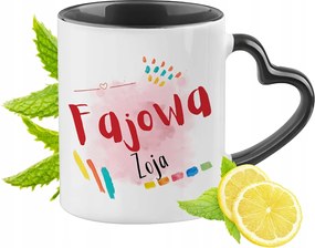 Zoi Bögre Fekete Szív Alakú Füllel Ajándék Nyomtatott