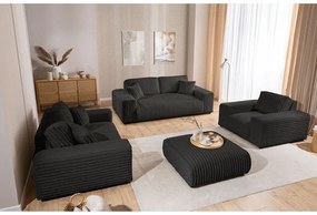 Sötétszürke kordbársony lábtartó Justin – Ropez