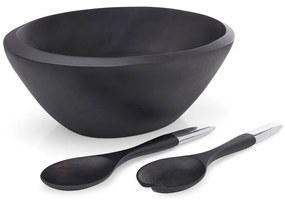 Salátás tál tálaló kanállal Noir  - Nambé