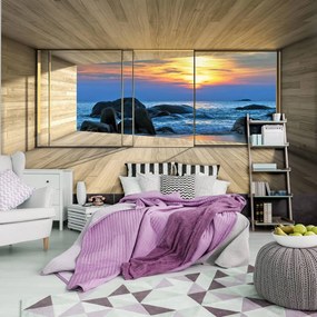 Fotótapéta - Modern ház a tenger mellett (152,5x104 cm)