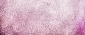 Kép - Mandala rózsaszín falon (120x50 cm)
