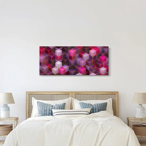 Lila kockák képe (120x50 cm)