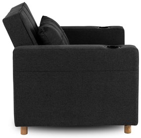 Ágyazható Fotel Fekete Kárpittal. SOLOR