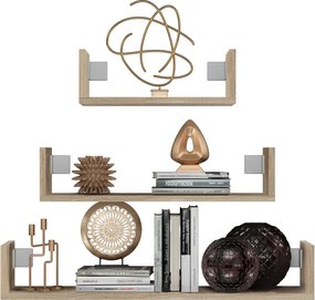 Mobi 3P fali polc (3db), sonoma