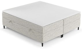 Világosszürke ágyneműtartós boxspring ágy 140x200 cm Araya – Maison de Rêve