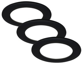 Brilo - KÉSZLET 3x LED Fürdőszobai beépíthető lámpa FLAT LED/7W/230V IP44