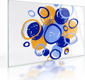 Kép - Világos motívum körökkel (üvegen) (70x50 cm)