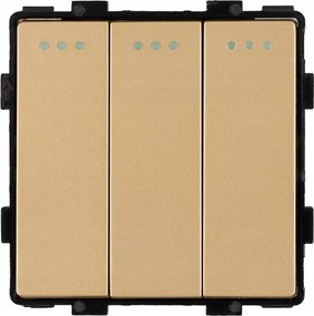 Háromszoros Kapcsoló Modul, Klasszikus Arany Színű, Keretekhez Miuun