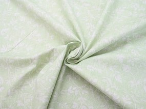Renforcé pamut ágyneműhuzat GREEN FLOWERS zöld Ágyneműhuzat mérete: 70 x 90 cm | 140 x 200 cm