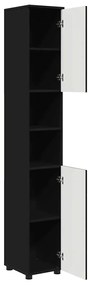 Fürdőszobai magas szekrény Fekete 30 x 35 x 192 cm Faanyag