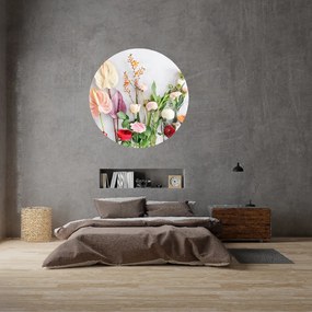 PIPPER. Textil kör alakú falmatrica "Mezei virágok" Méret: 100cm