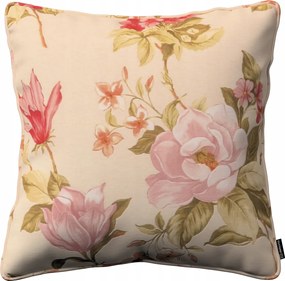 Párnahuzat 60x60 nagy virágok krémszínű alapon