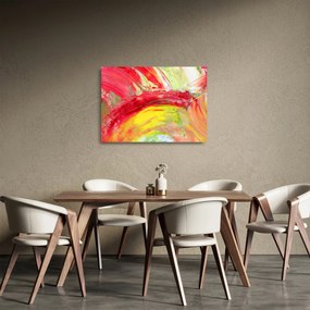 Absztrakció kép - festmény (üvegen) (70x50 cm)