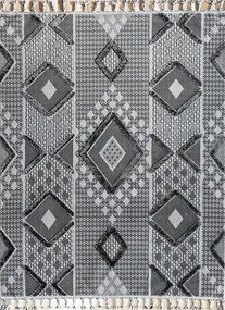 Boho Szőnyeg 160x220 Hálószoba Nappaliba Szürke Loft