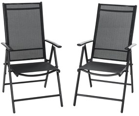 Összecsukható alumínium kerti szék, 2db