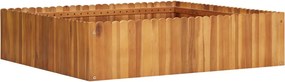 vidaXL tömör akácfa kerti magaságyás 100 x 100 x 25 cm