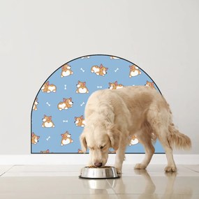 PIPPER. Védő textil falmatrica – Ív – Corgi Méret: 83x60cm, Indíték: név nélkül