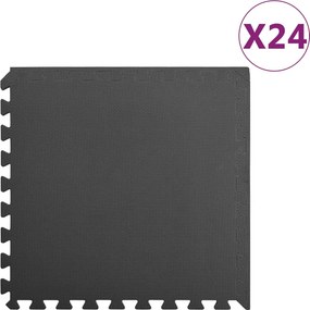 vidaXL 24 db fekete EVA habszivacs padlószőnyeg 8,64 ㎡