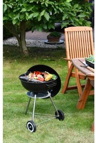 Hordozható faszenes grillsütő fekete