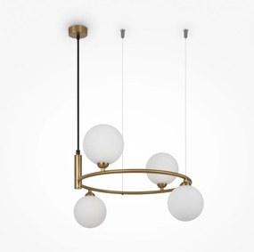 Maytoni klasszikus modern függeszték ring fehér sárgaréz mymod013pl-04bs1