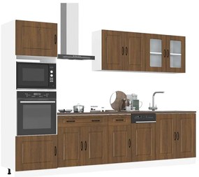 vidaXL 7 darabos konyhaszekrény szett Kalmar barna tölgy műfa