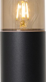 Kültéri állólámpa fekete füstös búrával 50 cm - Odense