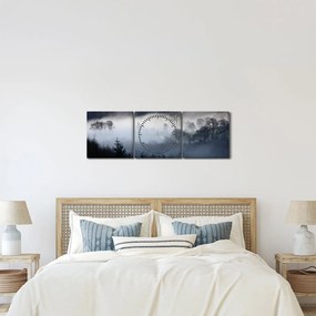 A köd képe az erdő felett (órával) (90x30 cm)
